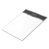 Bloc-note Papier de notes en métal argenté professionnel (Incliné)
