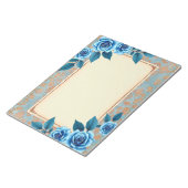 Bloc-note Papier de scrapbooking/cahier de notes bleu floral (Incliné)