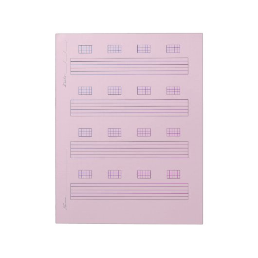 Bloc-note Papier de tablature pour guitare – Modèle de tabla (Tourné)