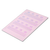 Bloc-note Papier de tablature pour guitare – Modèle de tabla (Incliné)