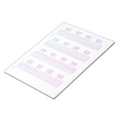 Bloc-note Papier de tablature pour guitare – Modèle de tabla (Incliné)