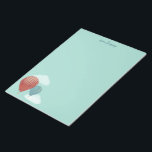 Bloc-note Papier d'écriture à bulles d'air chaud peint<br><div class="desc">Ce bloc-notes en papier sans doublure présente mes illustrations peintes de ballons à air chaud en rouge et bleu avec quelques nuages blancs moelleux posés contre un arrière - plan bleu clair doux. Vous pouvez personnaliser ce pavé avec votre propre nom ou autre texte en haut.</div>