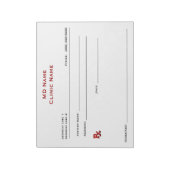 Bloc-note Papier d'ordonnance manuel (grand - blanc) (Tourné)