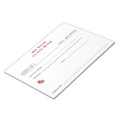 Bloc-note Papier d'ordonnance manuel (grand - blanc) (Incliné)
