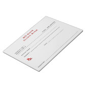 Bloc-note Papier d'ordonnance manuel (grand - gris clair) (Incliné)