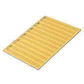 Bloc-note Papier feuille de musique en or Aspen (Incliné)