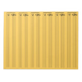 Bloc-note Papier feuille de musique en or Aspen (Devant)