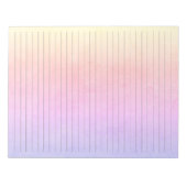 Bloc-note Papier large à règles - Aquarelle jaune rose viole (Devant)