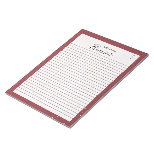 Bloc-note Papier ligné personnalisé (Incliné)