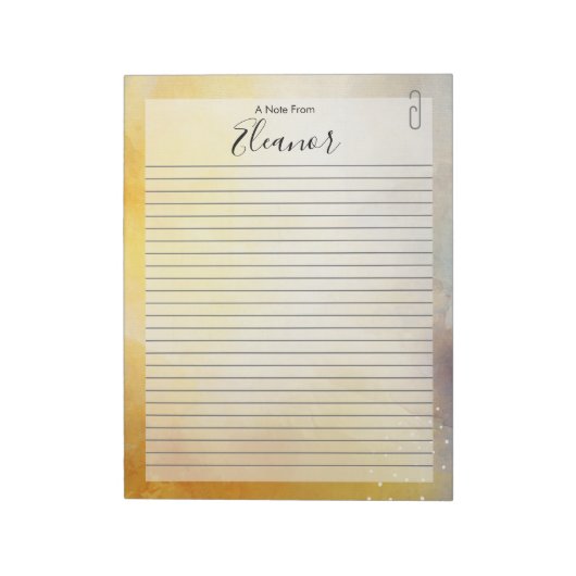 Bloc-note Papier ligné personnalisé (Tourné)