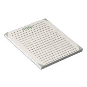 Bloc-note Papier ligné pour enseignant Clean Green depuis le (Incliné)