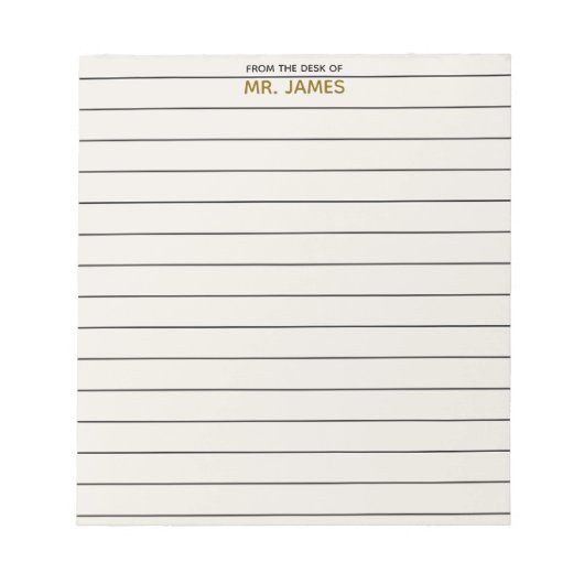 Bloc-note Papier ligné simple et propre du bureau de l'ensei (Devant)