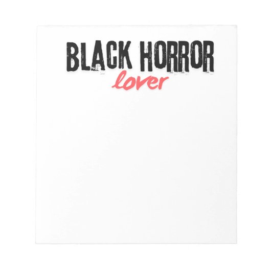 Bloc-note Papier Lover Black Horror (Devant)