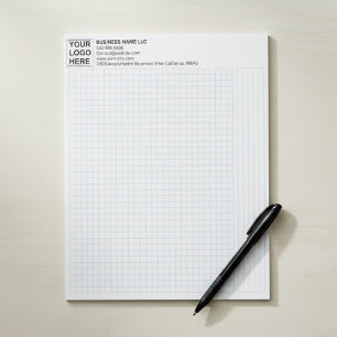 Bloc-note Papier millimétré d'ingénierie avec logo d'entrepr