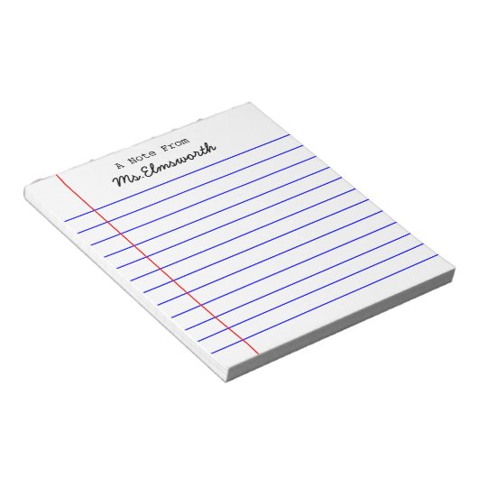 Bloc-note Papier papier de l'école personnalisé (Incliné)