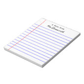 Bloc-note Papier papier de l'école personnalisé (Tourné)