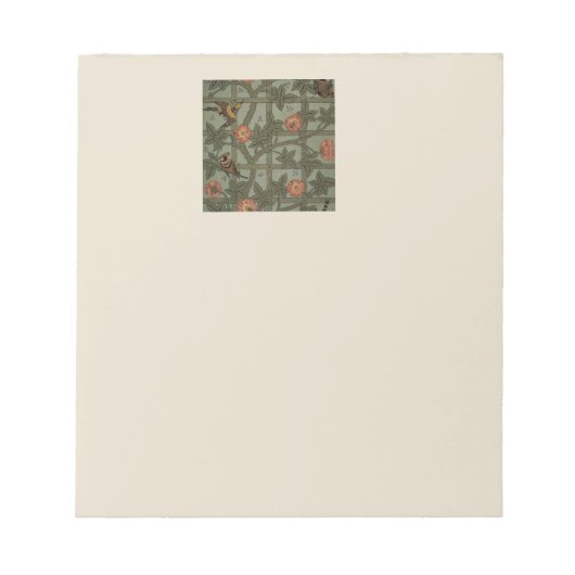 Bloc-note Papier peint à motif treillis de William Morris (Devant)