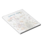 Bloc-note Papier personnalisé avec fleurs sauvages (Incliné)