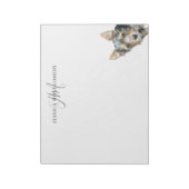 Bloc-note Papier personnalisé grand monogramme pour animaux (Tourné)