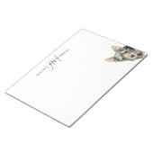 Bloc-note Papier personnalisé grand monogramme pour animaux (Incliné)