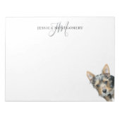 Bloc-note Papier personnalisé grand monogramme pour animaux (Devant)