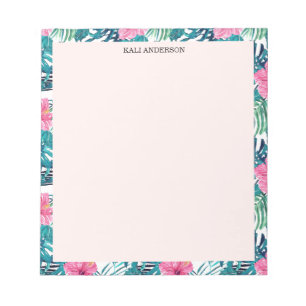 Bloc-note Papier personnalisé Prépa Palm Beach Monstera Feui