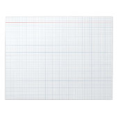 Bloc-note Papier quadrillé fond Mathématiques Grille Feuille (Devant)