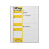Bloc-note Papiers de cuisine de taille réelle | Pages de rec (Tourné)