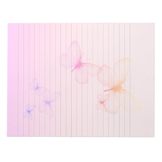 Bloc-note Papiers Notepad Lins Roses et Violets (Devant)