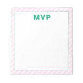 Bloc-note Papiers Notepads modernes personnalisés à rayures  (Devant)