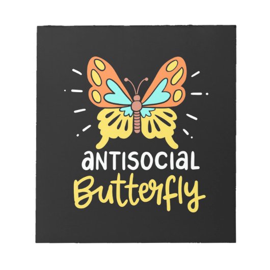 Bloc-note Papillon antisocial (Devant)