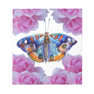 Bloc-note Papillon aquarelle coloré