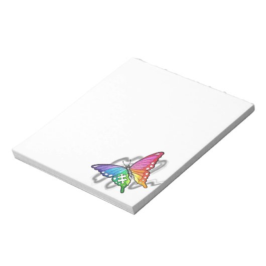 Bloc-note Papillon arc-en-ciel (Tourné)