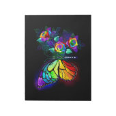 Bloc-note Papillon arc-en-ciel (Tourné)