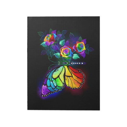 Bloc-note Papillon arc-en-ciel (Tourné)