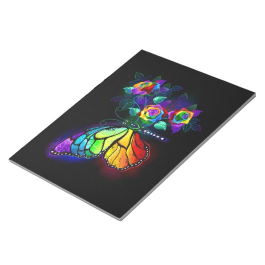 Bloc-note Papillon arc-en-ciel (Incliné)