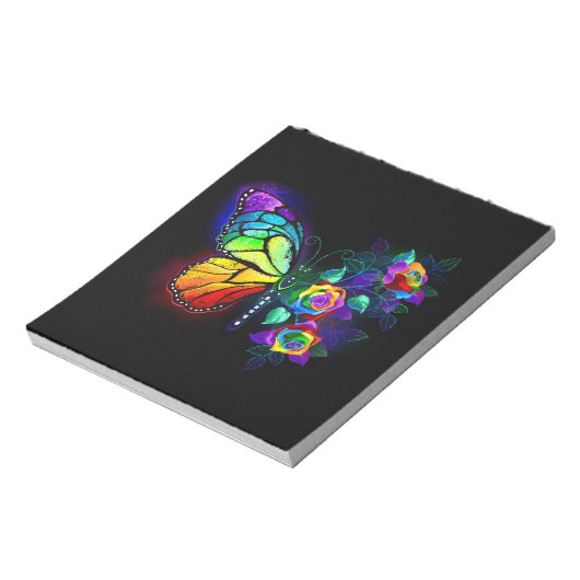 Bloc-note Papillon arc-en-ciel (Tourné)