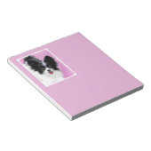 Bloc-note Papillon (blanc et noir) Peinture - Chien Art (Incliné)