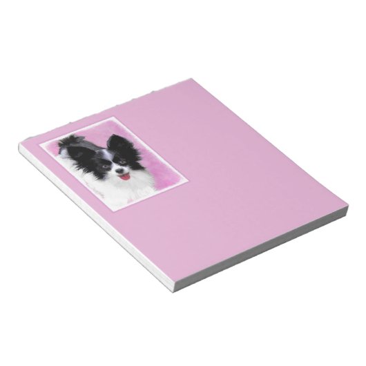 Bloc-note Papillon (blanc et noir) Peinture - Chien Art (Incliné)