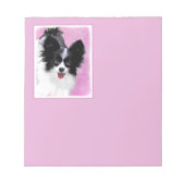 Bloc-note Papillon (blanc et noir) Peinture - Chien Art (Devant)