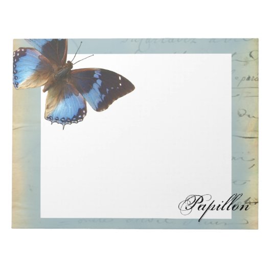 Bloc-note Papillon bleu (Devant)
