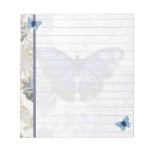 Bloc-note Papillon bleu vintage (Devant)