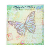 Bloc-note Papillon bleu vintage (Devant)