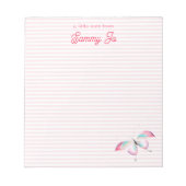 Bloc-note Papillon bohème de couleur mignonne (Devant)