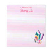 Bloc-note Papillon bohème de couleur mignonne (Devant)