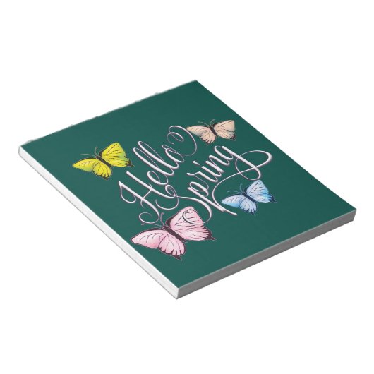 Bloc-note Papillon Bonjour printemps (Incliné)