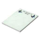 Bloc-note Papillon de nom personnalisé en écriture moderne é (Tourné)