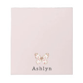 Bloc-note Papillon des Coeurs roses (Devant)