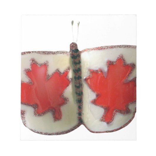 Bloc-note Papillon du drapeau canadien "Monarque feuille d'é (Devant)