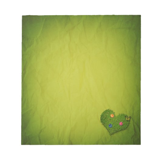 Bloc-note Papillon en forme de coeur (Devant)